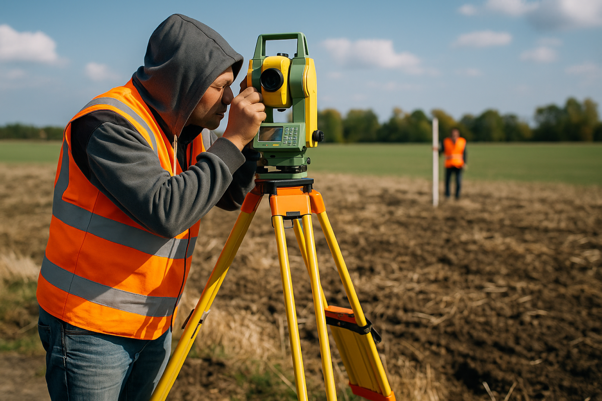 Inżynier geodeta podczas budowy – {kiedy jego pomoc jest niezbędna